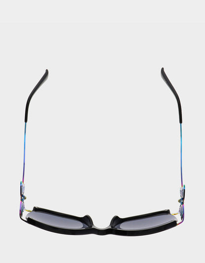 Betsey Johnson Popular - BLAZING STAR SUNGLASSES BLACK Women's Black Rainbow Butterfly Sunglasses