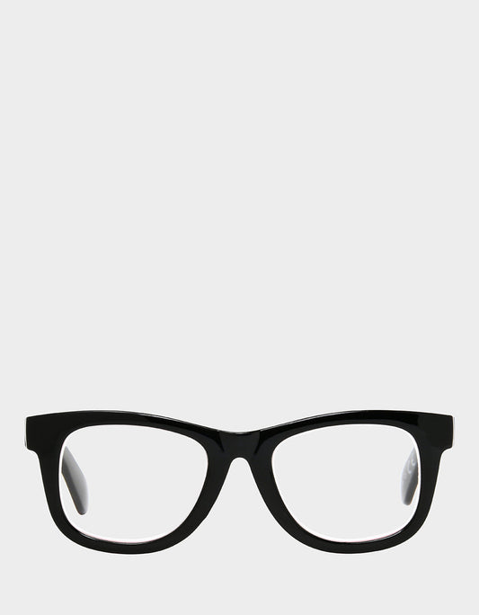 Betsey Johnson Essential - RADIATE JOY SQUARE READING GLASSES BLACK Women's Black Pink Way Frame Reading Glasses