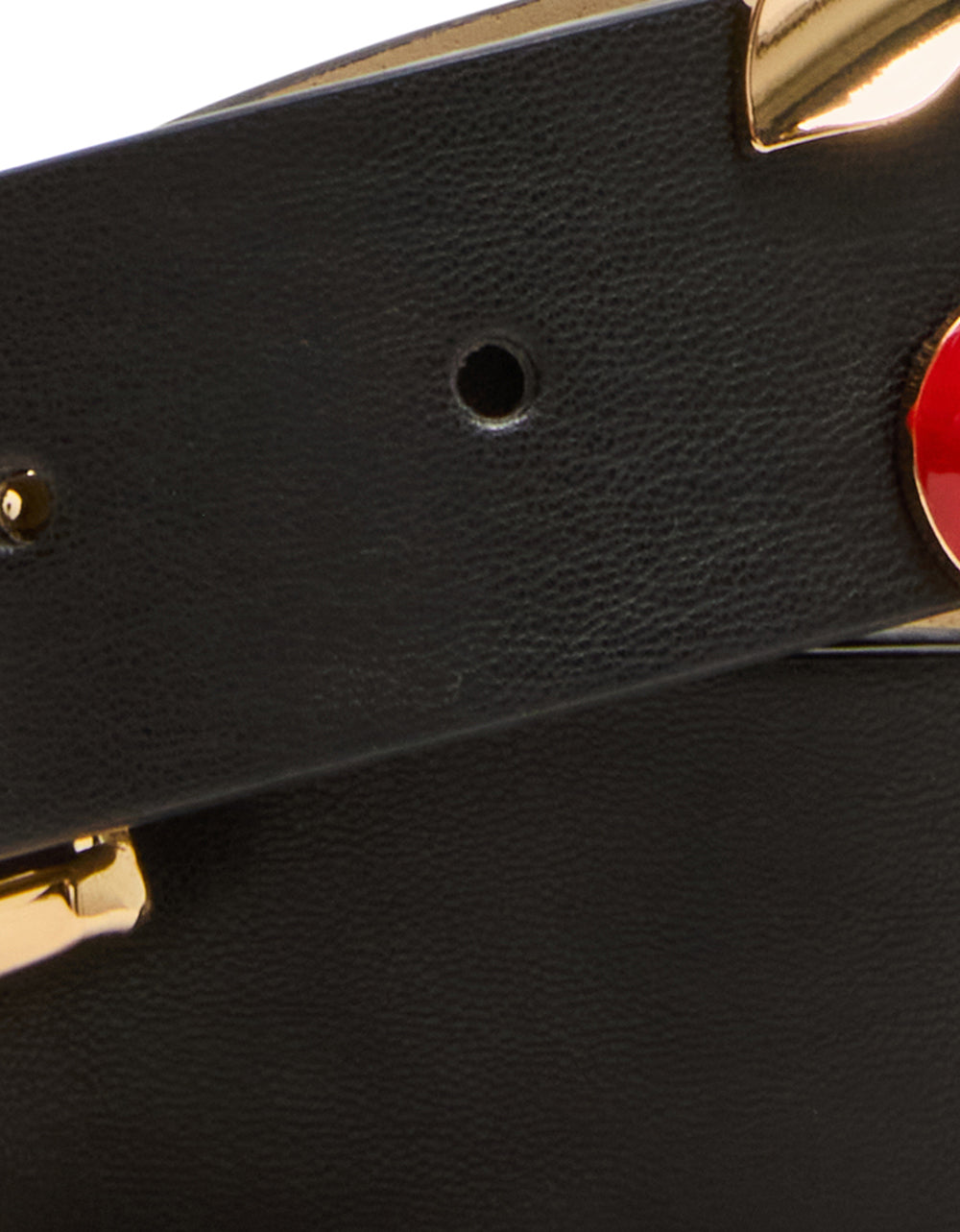 Betsey Johnson Deals - CHERRY KEEPER BELT 34MM BLACK Women's Black Faux Leather Cherry Charm Belt