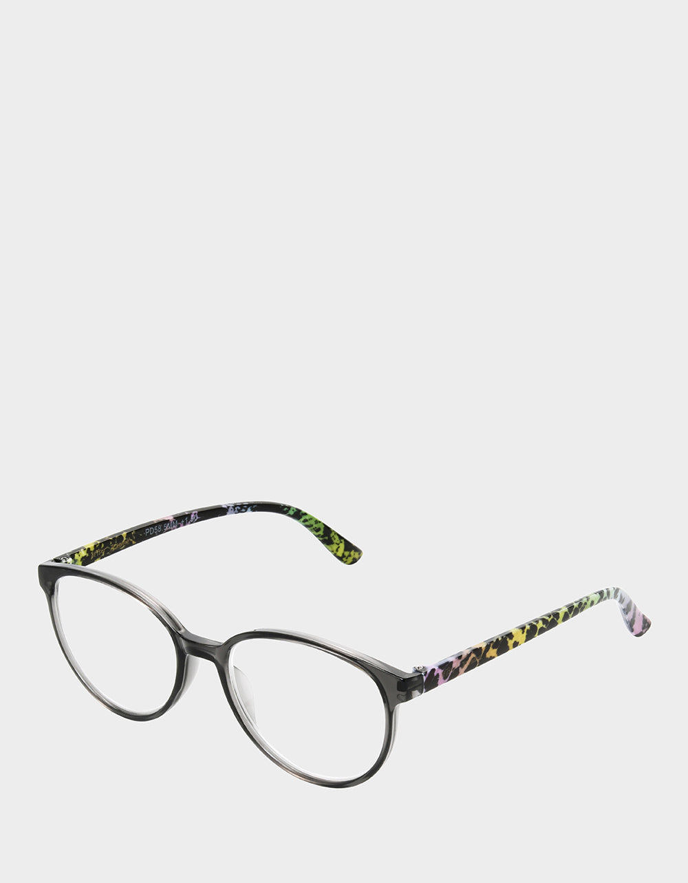 Betsey Johnson Hot Sale - CAREFREE DAYS ROUND READING GLASSES LIGHT GREY Women's Round Grey Pastel Reading Glasses