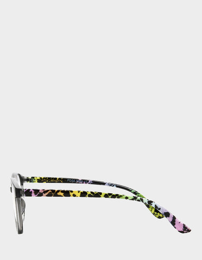 Betsey Johnson Hot Sale - CAREFREE DAYS ROUND READING GLASSES LIGHT GREY Women's Round Grey Pastel Reading Glasses