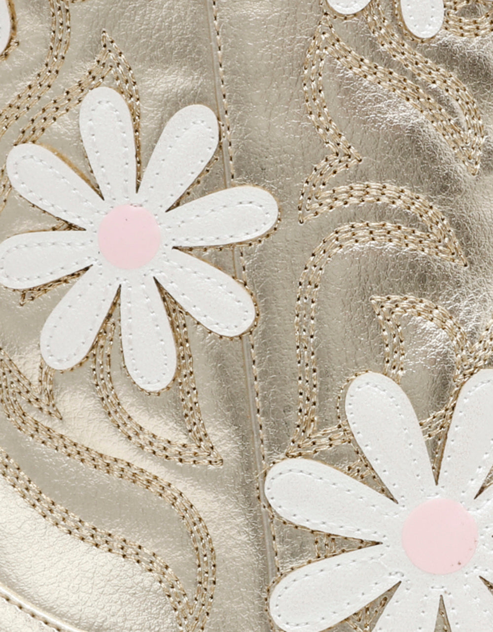 Betsey Johnson Premium - TEDDYY GOLD Western Pointed-Toe Ankle Boot