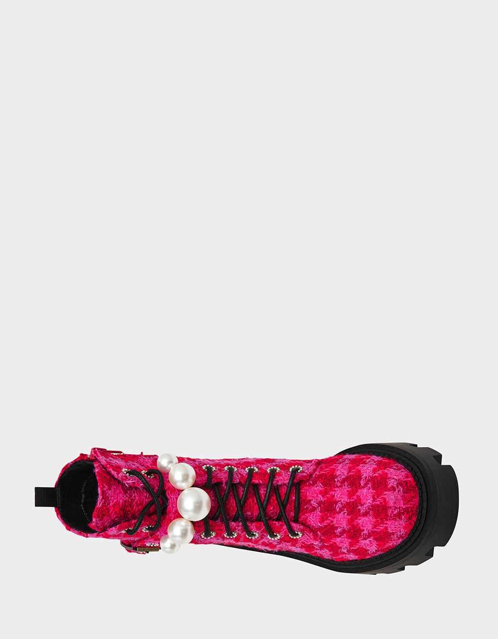 Betsey Johnson Recommended - JONNIE FUCHSIA MULTI Lace-Up Platform Combat Women's Ankle Boot
