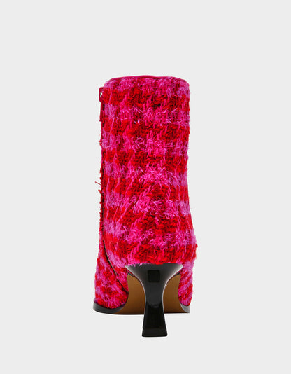 Betsey Johnson Value - LOUISA FUCHSIA MULTI Women's Pointed Toe Kitten Heel Ankle Bootie