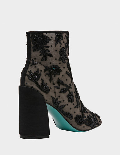 Betsey Johnson Discount - MERRI BLACK Mesh Bootie