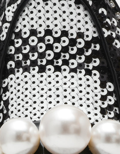 Betsey Johnson Quality - HARLOE BLACK WHITE PLAID Platfrom Pearl Embellished Women's Loafer