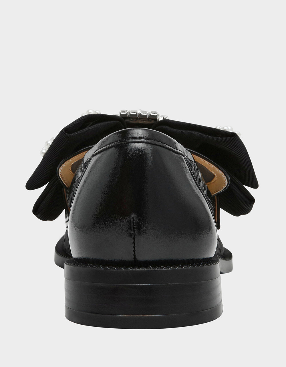 Betsey Johnson Latest - SETH BLACK Women's Mesh Pearl Bow Slip-On Loafer