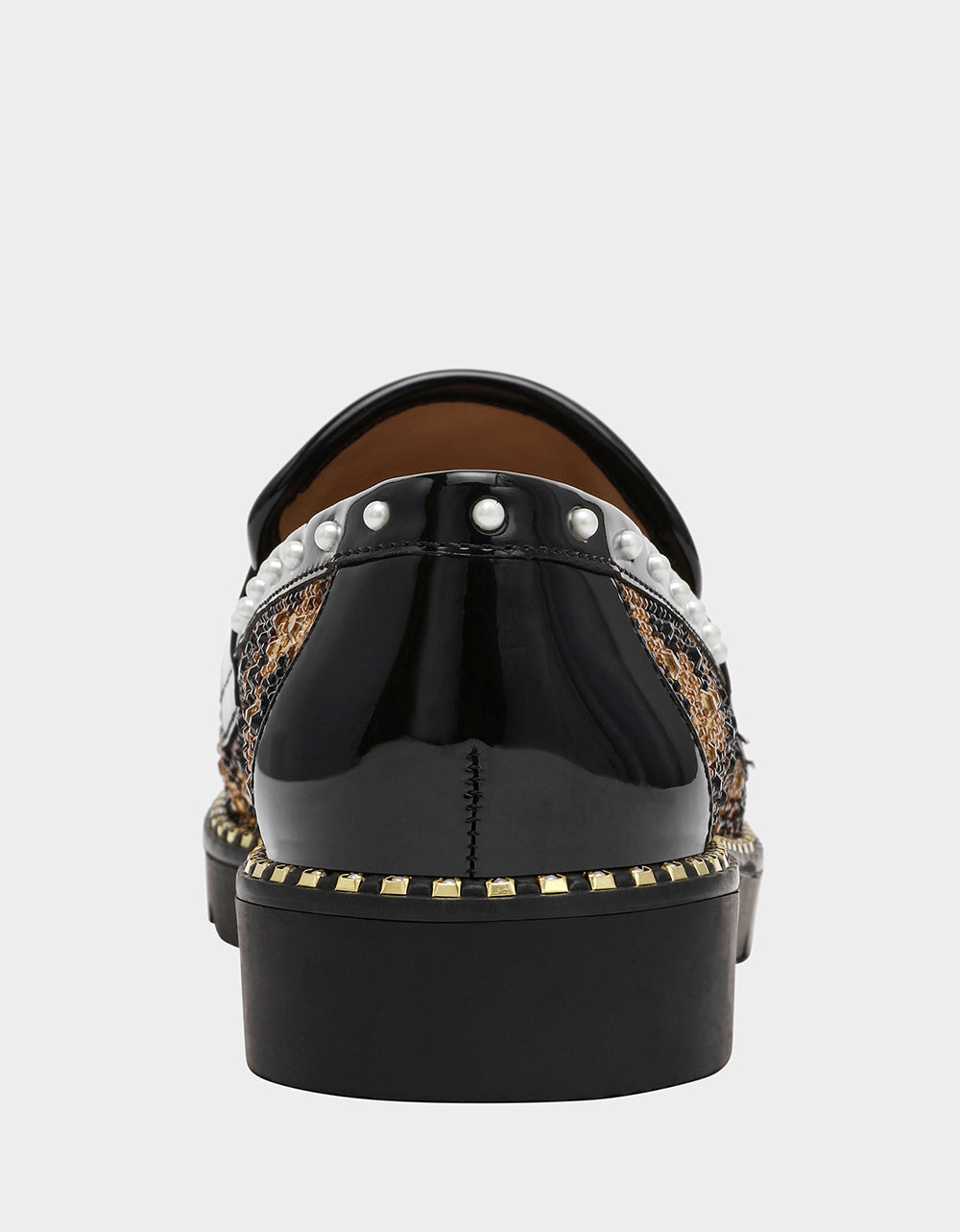 Betsey Johnson New - LYDIAA LEOPARD Rhinestone Embellished Platform Women's Loafer