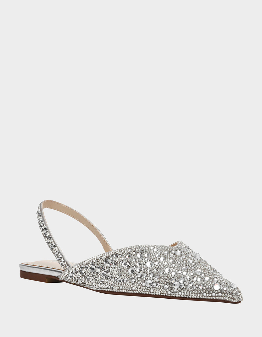 Betsey Johnson Value - VANCE SILVER Rhinestone Slingback Flats