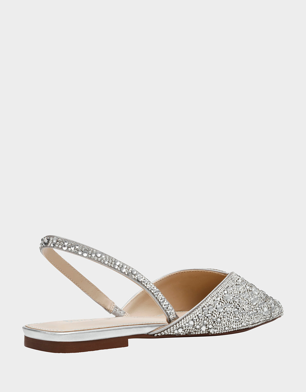Betsey Johnson Value - VANCE SILVER Rhinestone Slingback Flats