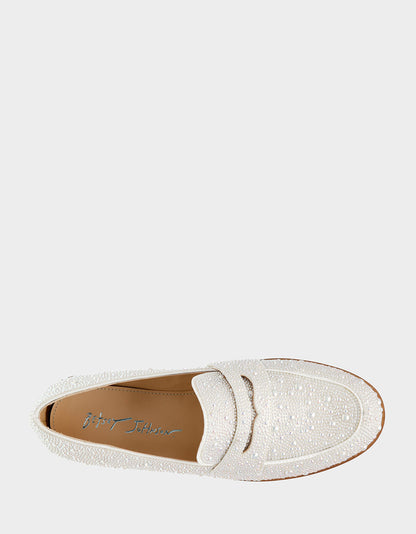 Betsey Johnson Trending - ARON IVORY Pearl Loafers