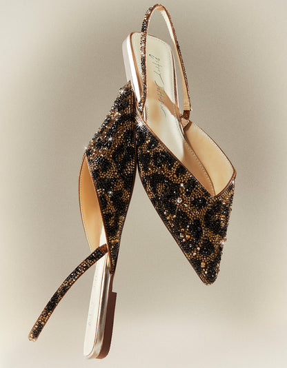 Betsey Johnson Top Pick - VANCE LEOPARD Slingback Flat