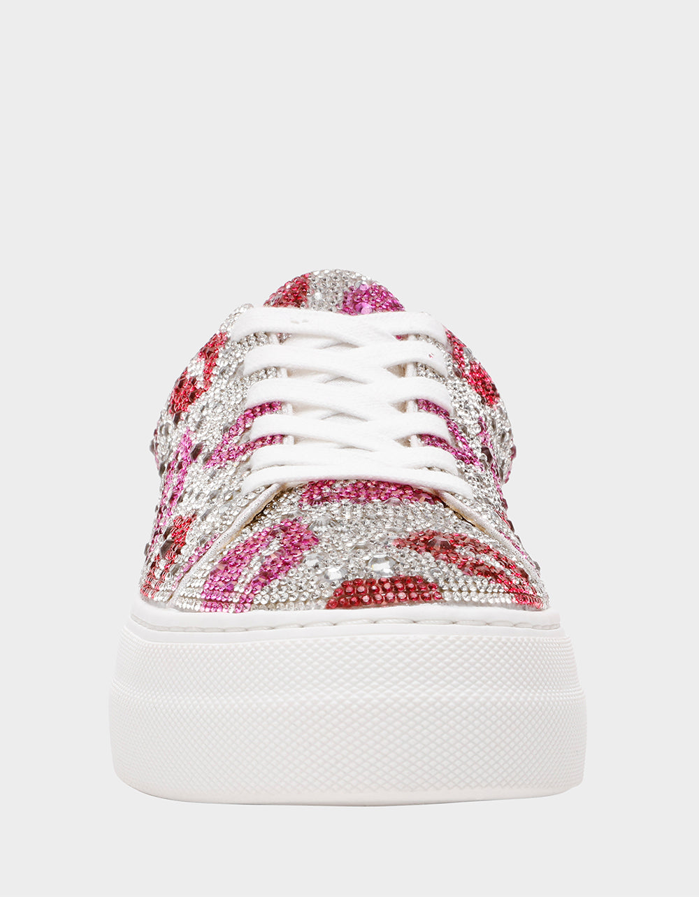 Betsey Johnson Special Offer - SIDNY MULTI LIPS Women's Rhinestone Platform Sneaker