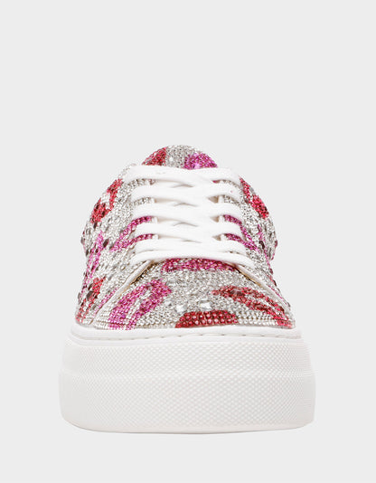 Betsey Johnson Special Offer - SIDNY MULTI LIPS Women's Rhinestone Platform Sneaker
