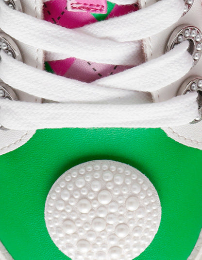 Betsey Johnson Trusted - SHERRIE PINK/GREEN MULTI Women's Low-Top Lace-Up Sneaker