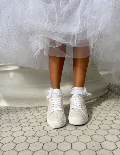 Betsey Johnson Hot Sale - SB-SIDNY IVORY Pearl Sneaker