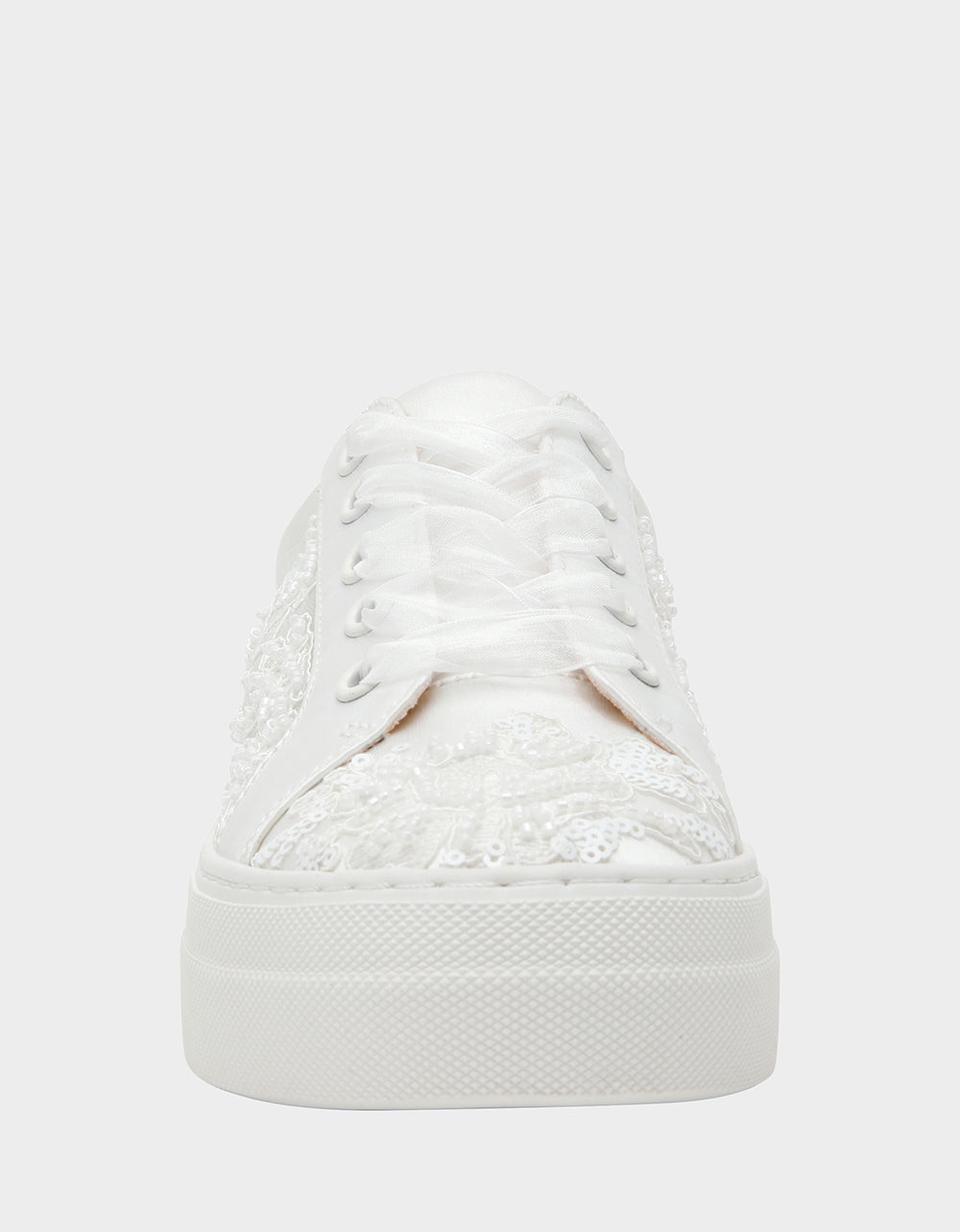Betsey Johnson Best Seller - THEAA IVORY Platform Low-Top Lace-Up Sneakers