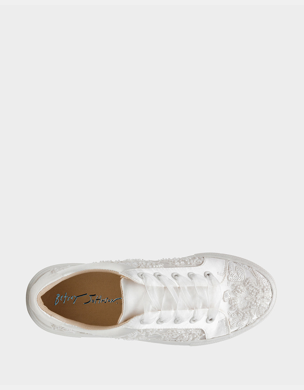 Betsey Johnson Best Seller - THEAA IVORY Platform Low-Top Lace-Up Sneakers
