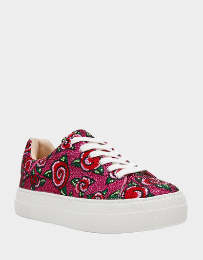 Betsey Johnson Signature - SIDNY FUCHSIA ROSE Women's Tennis Sneaker