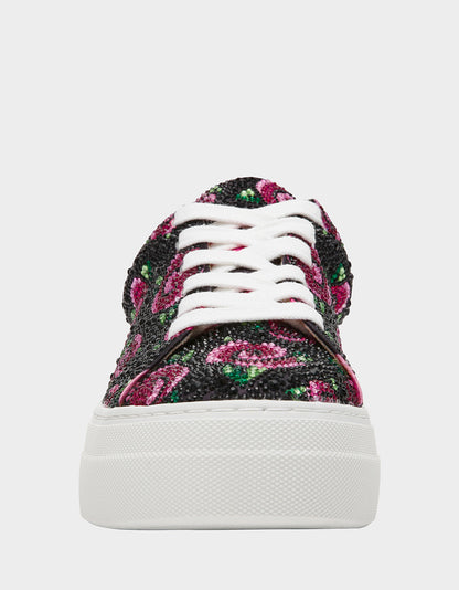 Betsey Johnson Trending - SIDNY BLACK ROSE Women's Tennis Sneaker