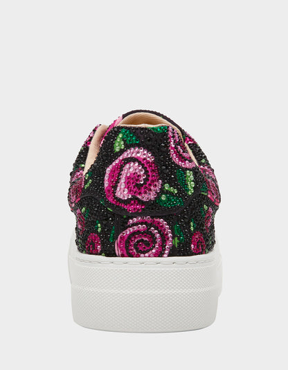 Betsey Johnson Trending - SIDNY BLACK ROSE Women's Tennis Sneaker