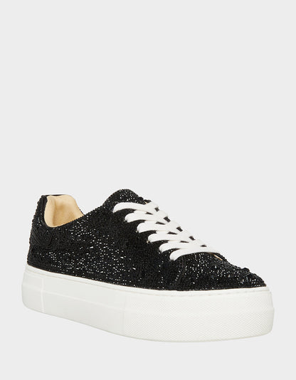 Betsey Johnson Trusted - SB-SIDNY BLACK Rhinestone Sneaker