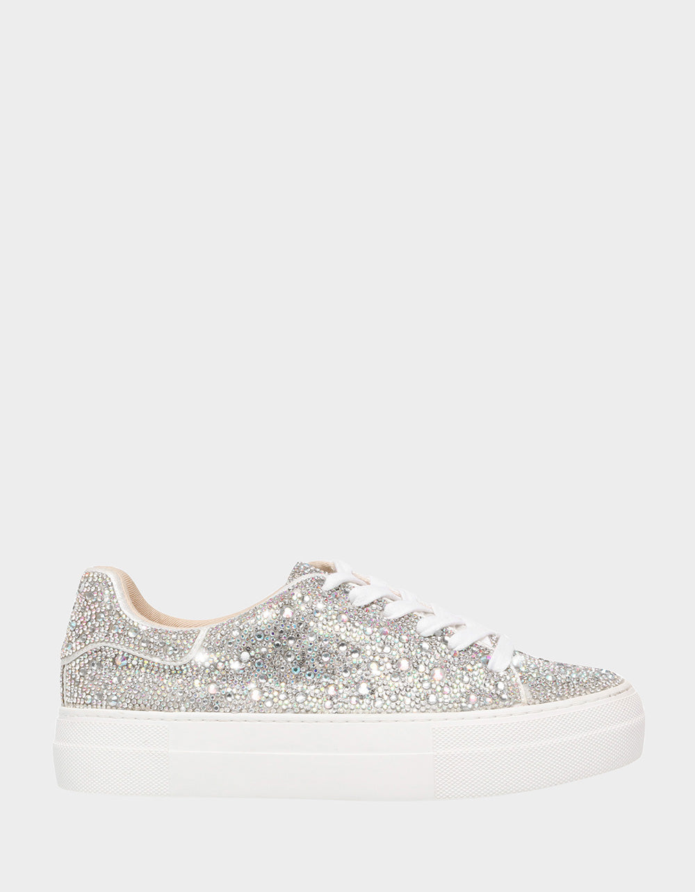 Betsey Johnson Premium - SIDNY RHINESTONES Lace Up Sneakers