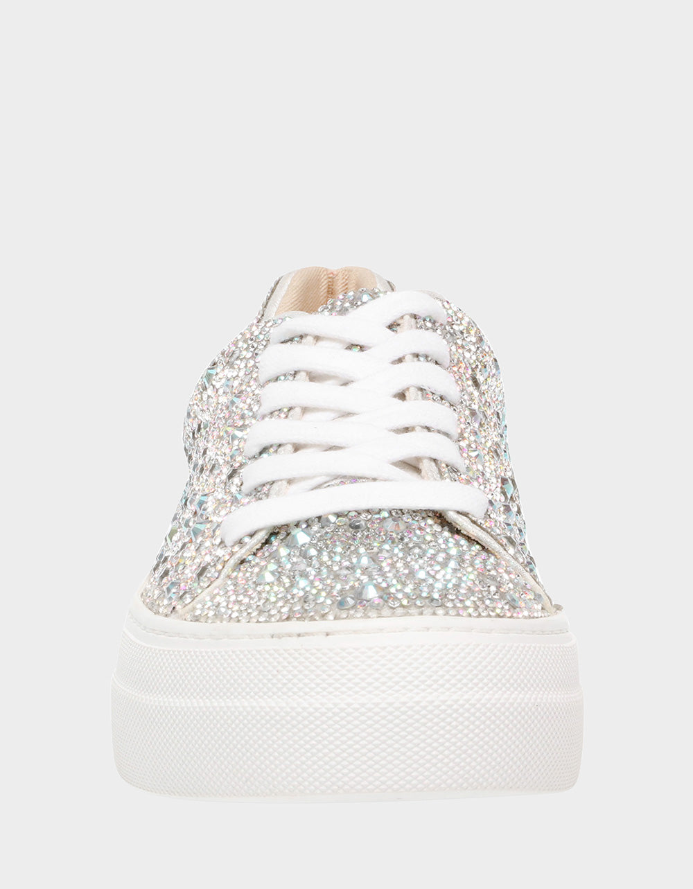 Betsey Johnson Premium - SIDNY RHINESTONES Lace Up Sneakers