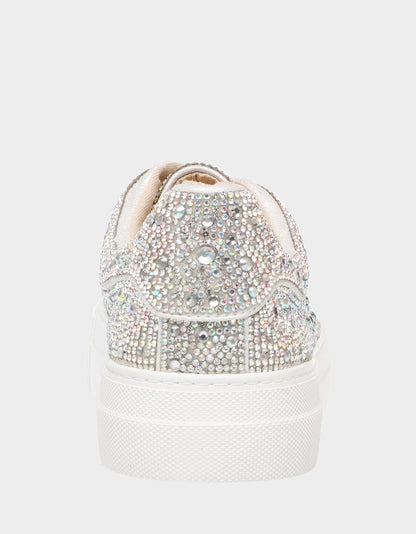 Betsey Johnson Premium - SIDNY RHINESTONES Lace Up Sneakers