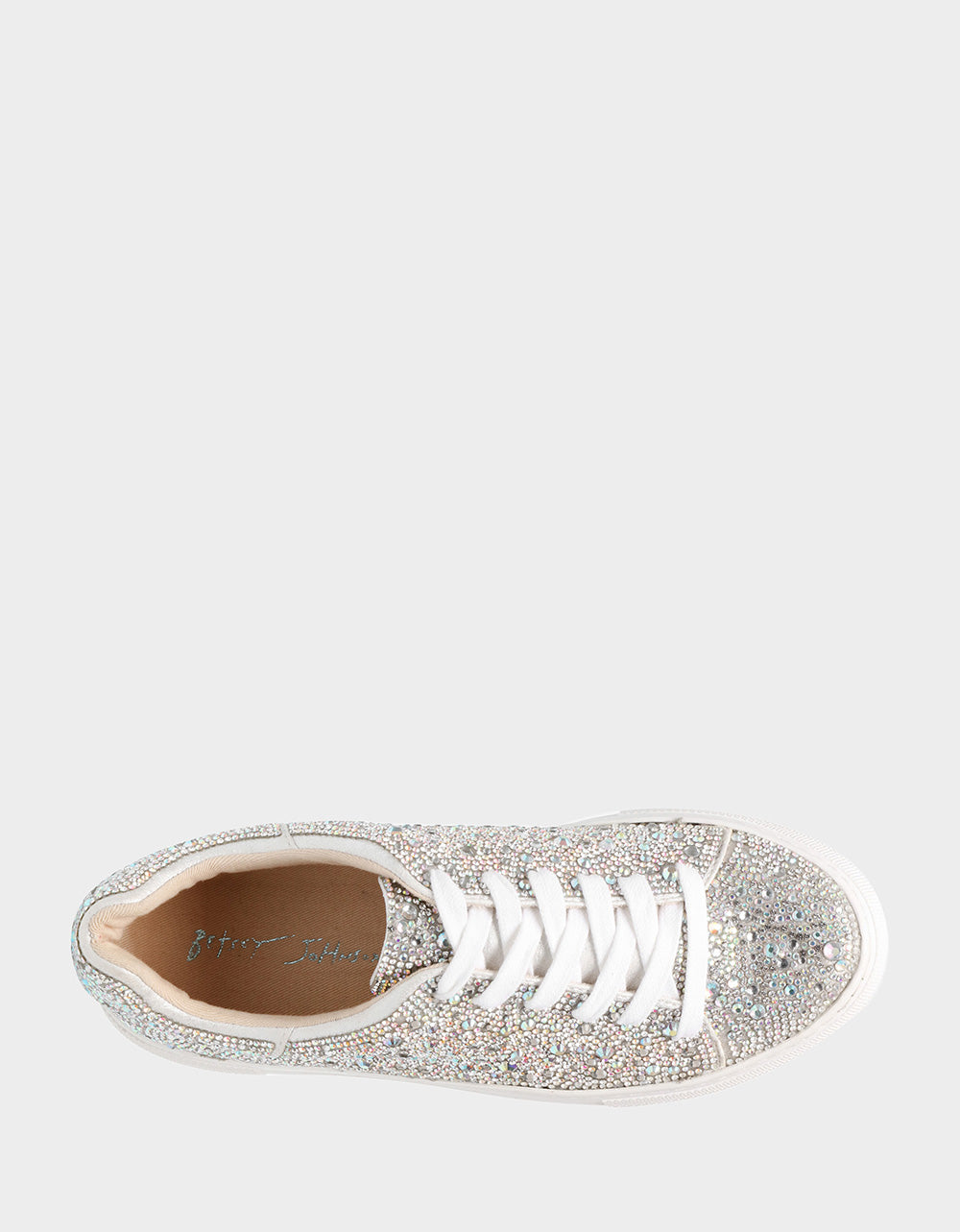 Betsey Johnson Premium - SIDNY RHINESTONES Lace Up Sneakers