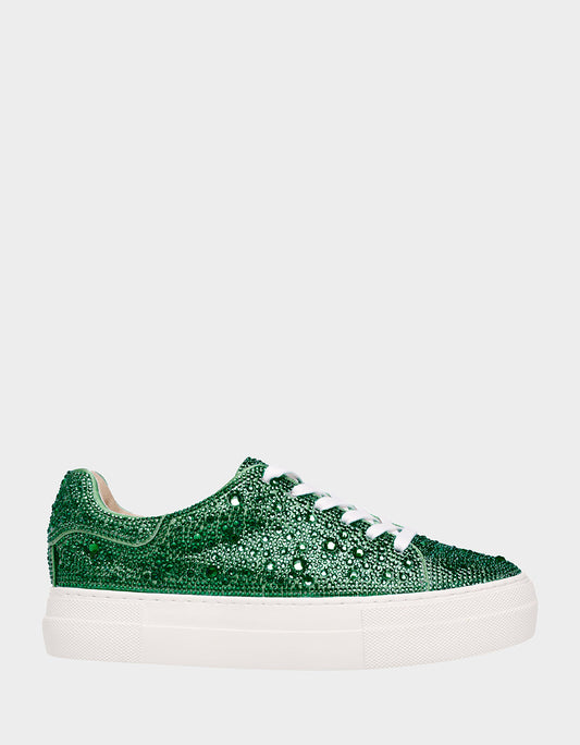 Betsey Johnson Deals - SIDNY EMERALD Rhinestone Sneaker