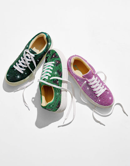 Betsey Johnson Deals - SIDNY EMERALD Rhinestone Sneaker