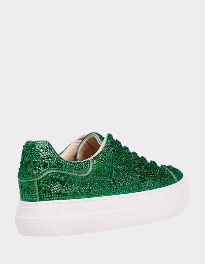 Betsey Johnson Deals - SIDNY EMERALD Rhinestone Sneaker