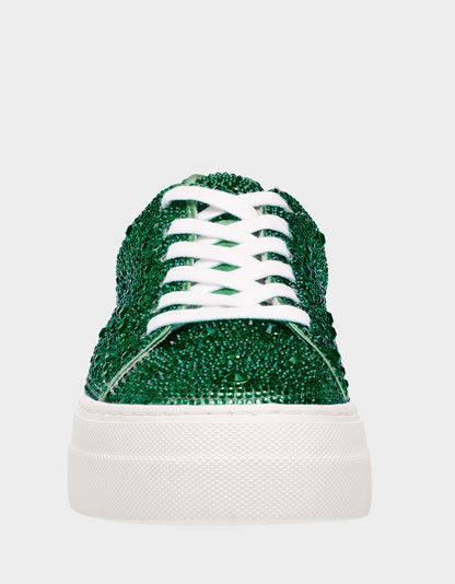 Betsey Johnson Deals - SIDNY EMERALD Rhinestone Sneaker