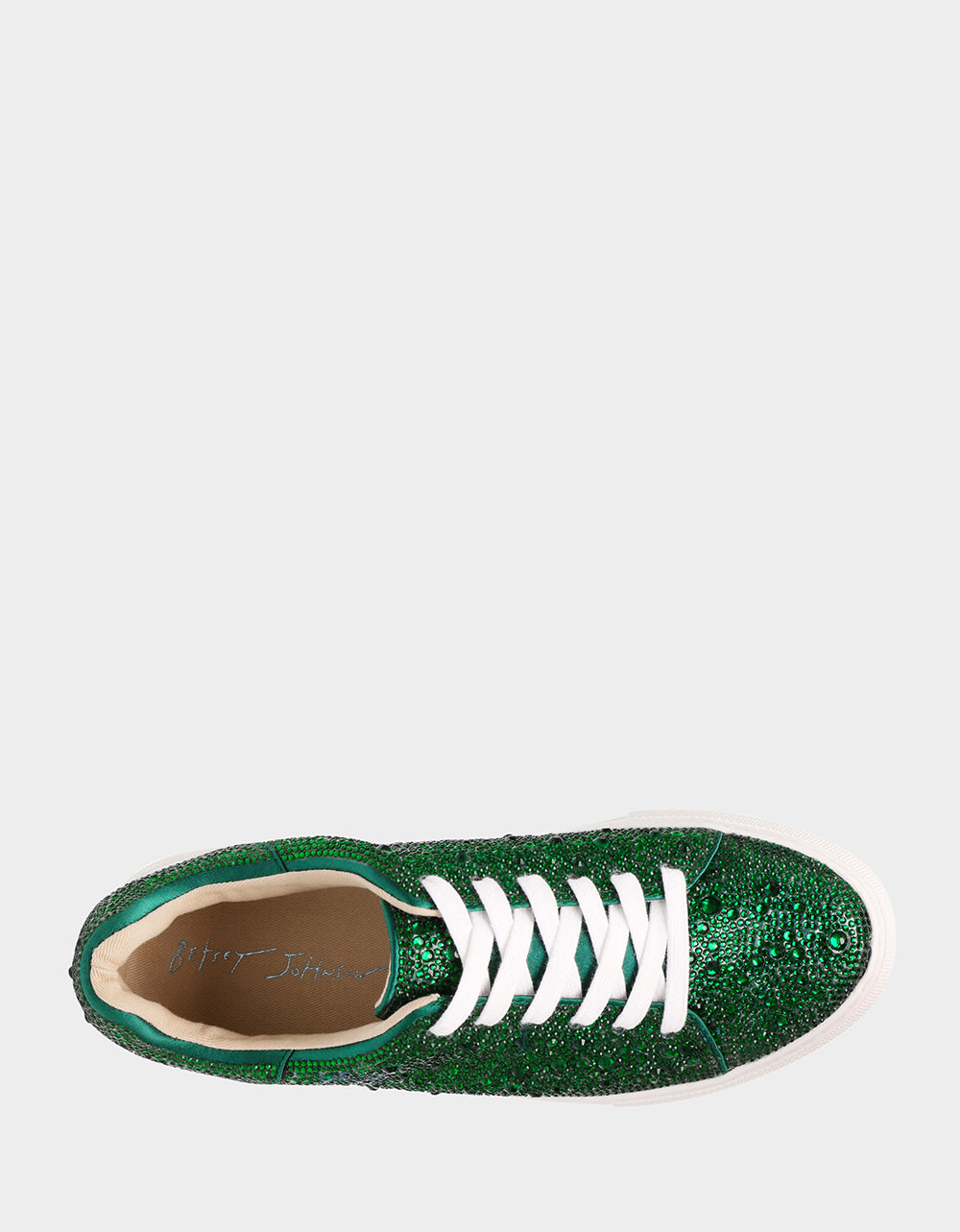 Betsey Johnson Deals - SIDNY EMERALD Rhinestone Sneaker