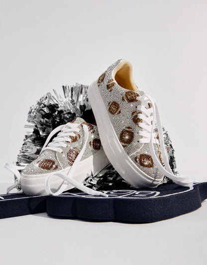 Betsey Johnson Customer Favorite - SIDNY SILVER FOOTBALL Women's Football Sneaker
