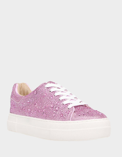 Betsey Johnson Trending - SIDNY LIGHT PINK Rhinestone Sneaker