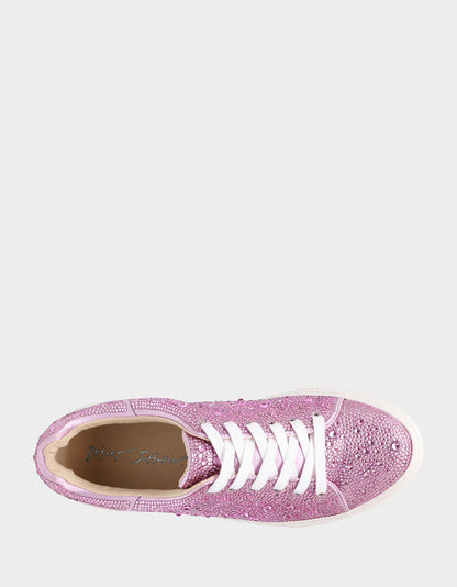 Betsey Johnson Trending - SIDNY LIGHT PINK Rhinestone Sneaker