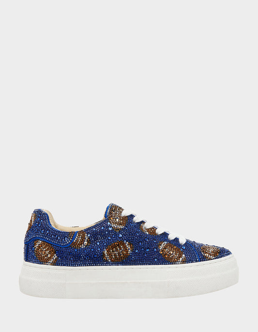 Betsey Johnson Best Seller - SIDNY BLUE FOOTBALL Women's Football Sneaker
