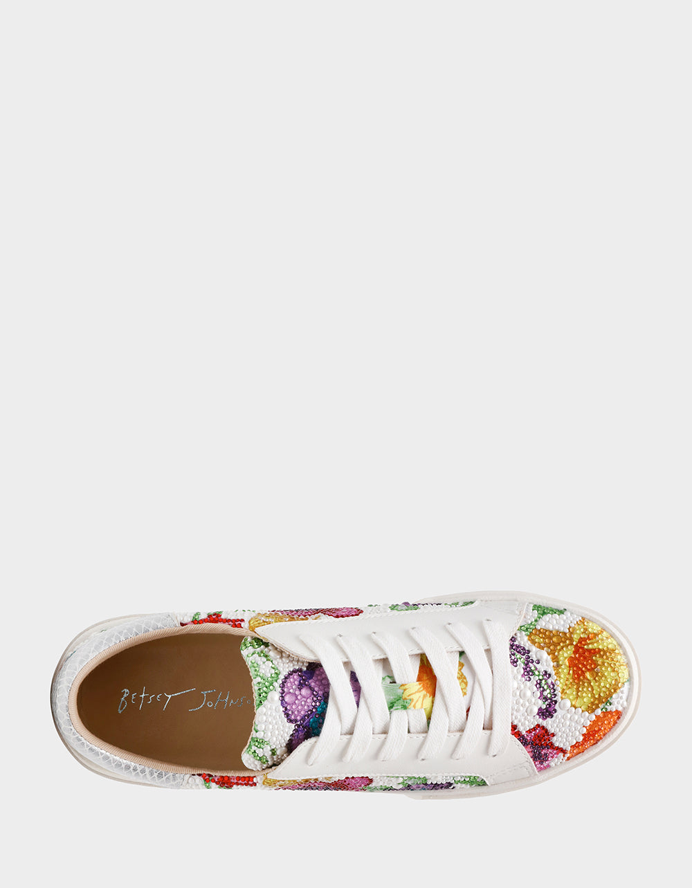 Betsey Johnson Deals - DAMON BRIGHT MULTI Women's Multicolor Floral Sneaker