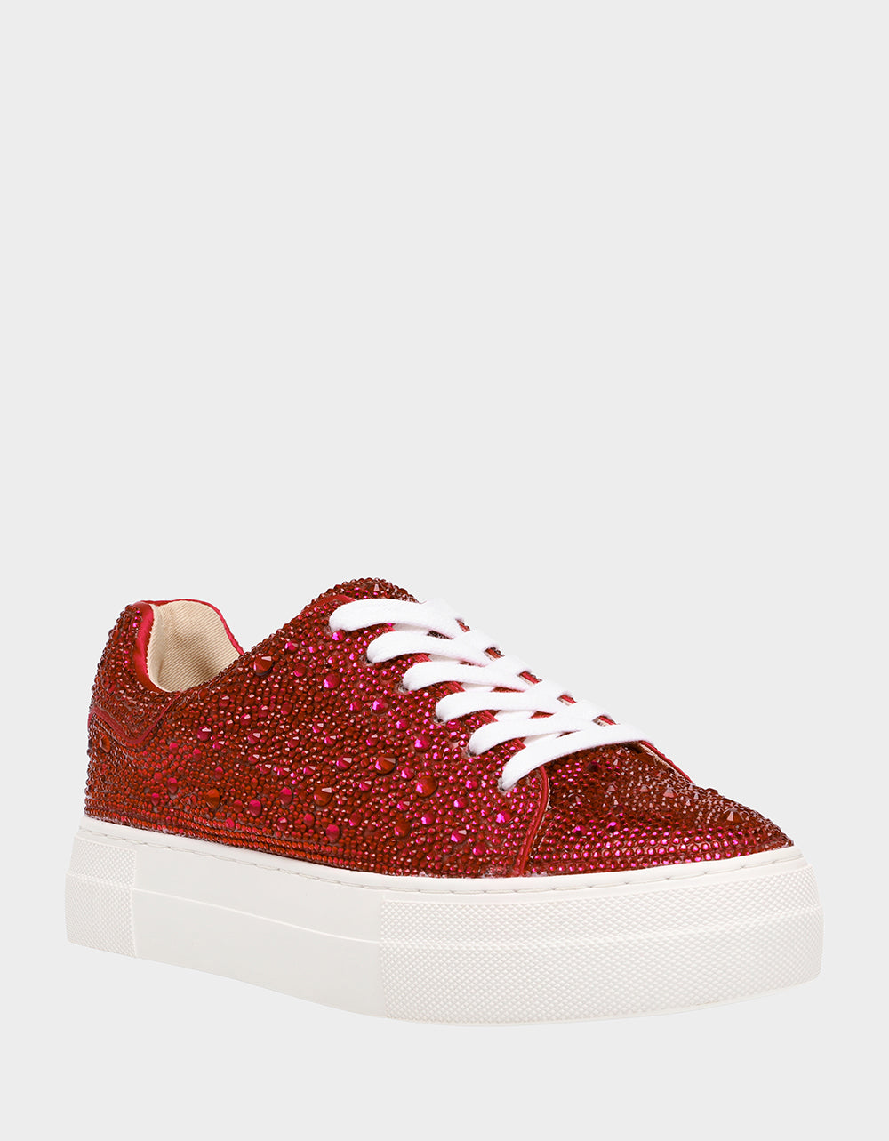 Betsey Johnson Recommended - SIDNY RED Rhinestone Sneaker