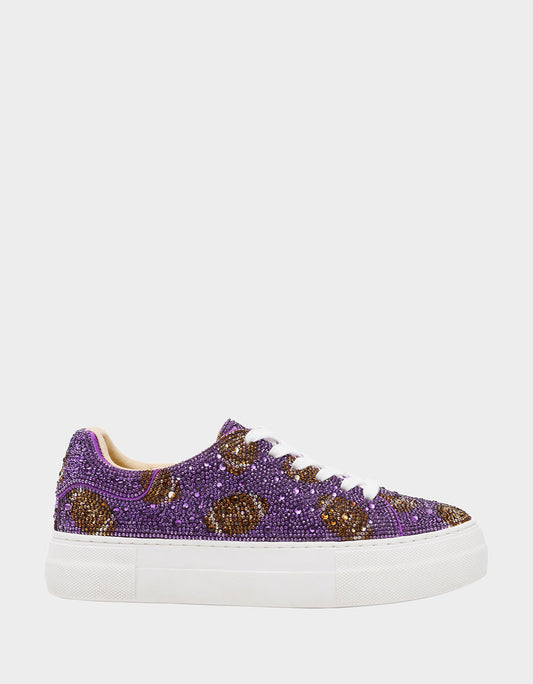 Betsey Johnson Discount - SIDNY PURPLE FOOTBALL Women's Football Sneaker
