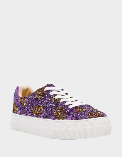 Betsey Johnson Discount - SIDNY PURPLE FOOTBALL Women's Football Sneaker