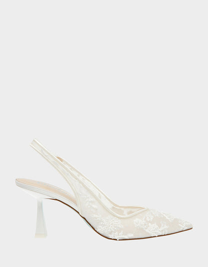 Betsey Johnson Quality - NIKKI IVORY Slingback Heels