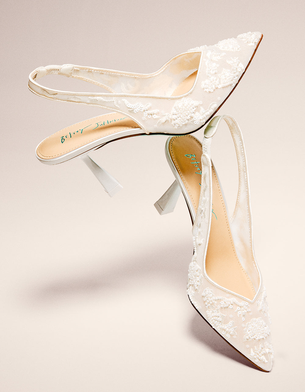 Betsey Johnson Quality - NIKKI IVORY Slingback Heels