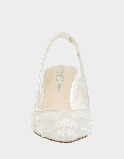 Betsey Johnson Quality - NIKKI IVORY Slingback Heels
