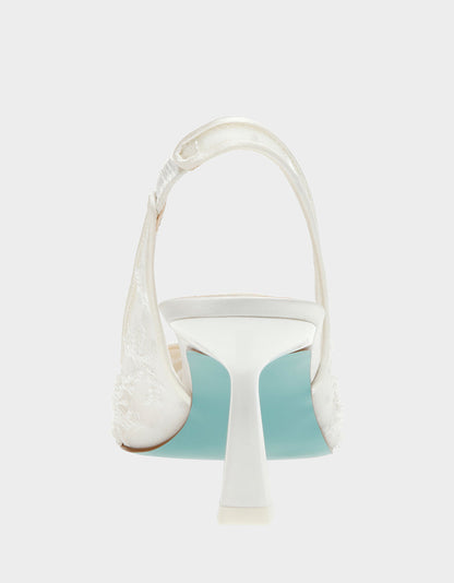 Betsey Johnson Quality - NIKKI IVORY Slingback Heels
