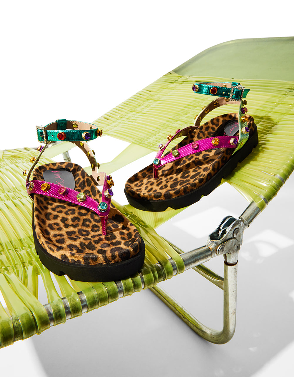 Betsey Johnson Trending - CONLEY METALLIC MULTI Strappy Flatform Sandal