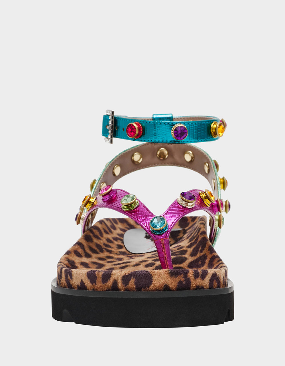 Betsey Johnson Trending - CONLEY METALLIC MULTI Strappy Flatform Sandal