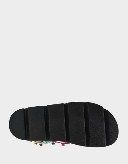 Betsey Johnson Trending - CONLEY METALLIC MULTI Strappy Flatform Sandal